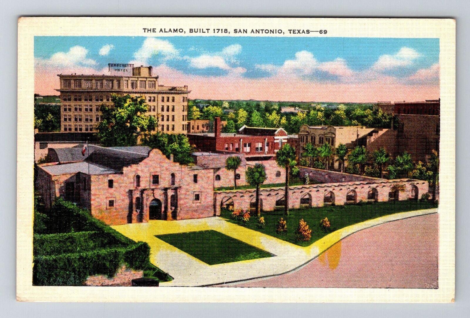 San Antonio, TX-Texas, The Alamo Antique, Vintage Souvenir Postcard