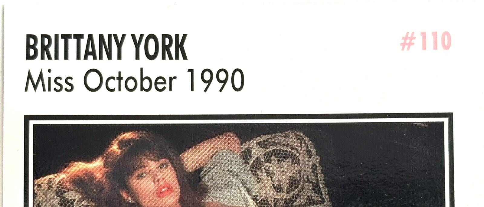 1997 Playboy Card ~ BRITTANY YORK Auto/Signed ~ MISS OCTOBER 1990
