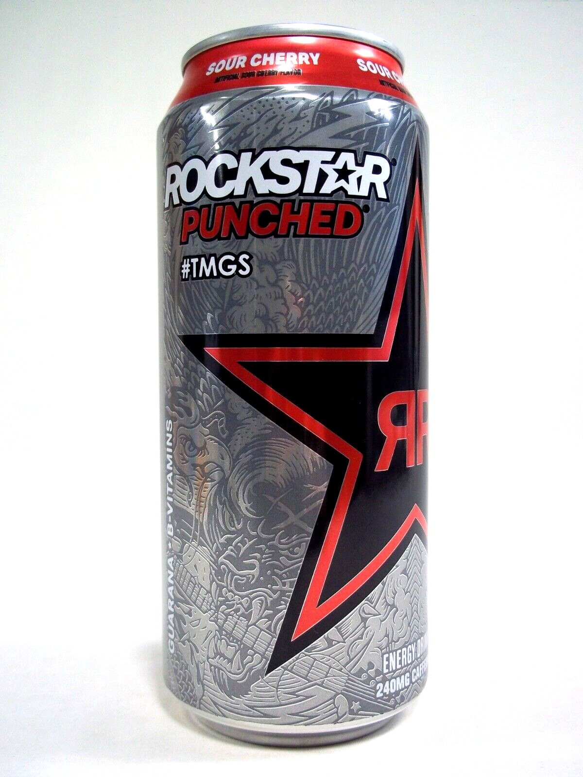 Rare Limited Rockstar Punched Sour Cherry Flavor Energy Drink 16 oz Can Caffeine