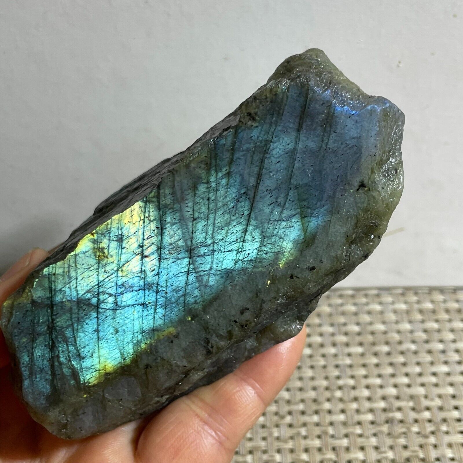 261g Top Labradorite Crystal Stone Natural Rough Mineral Specimen Healing  b301