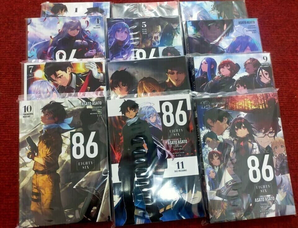 86 EIGHTY-SIX Light Novel Full Set Volumes 1-12 English Version - 