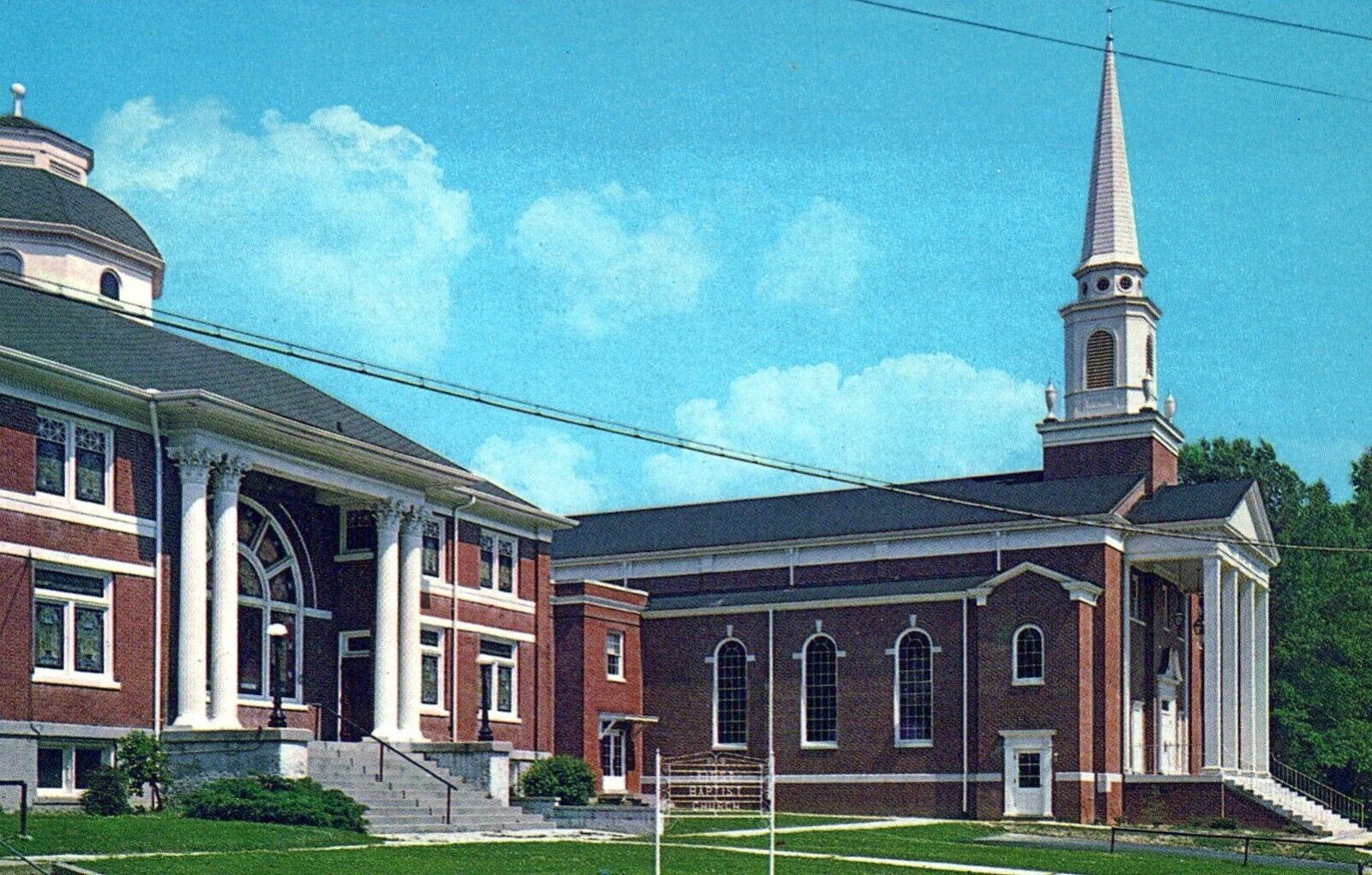 Milan Tennessee First Baptist Church Postcard