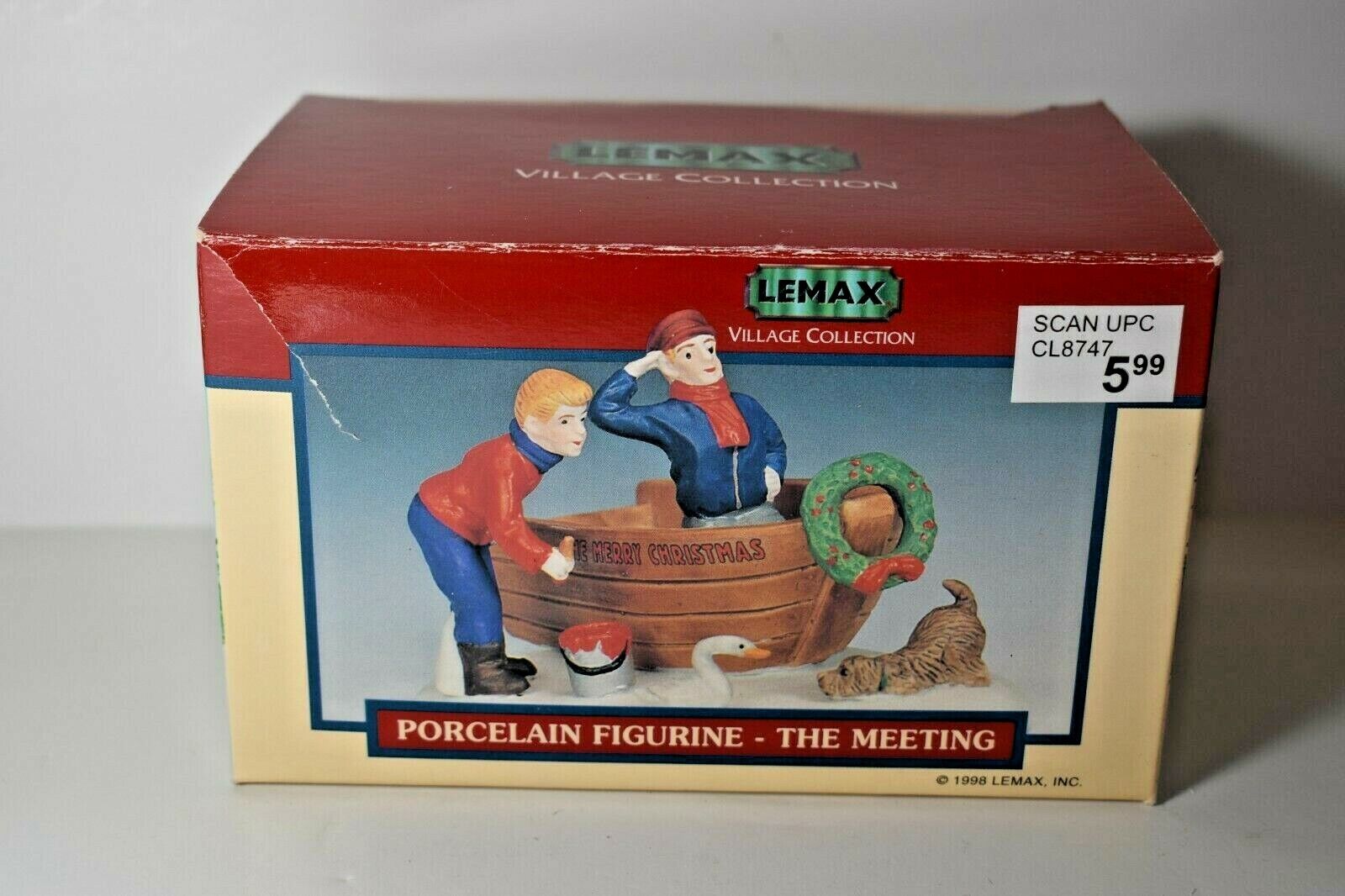 LEMAX VILLAGE COLLECTION THE MEETING VINTAGE 1998 IN ORIGINAL BOX RARE HTF