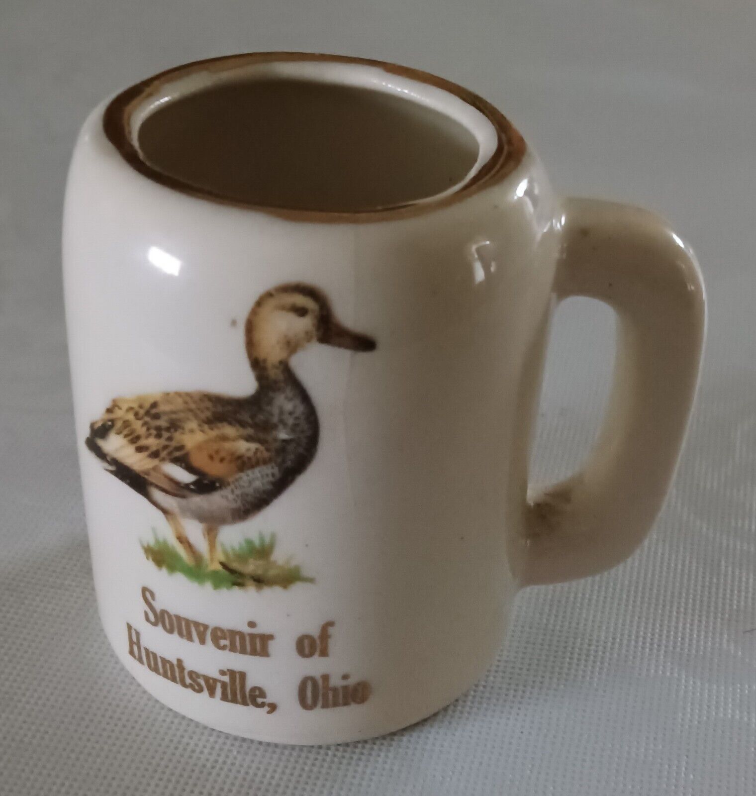 Vintage Souvenir Mini Mug - Huntsville OH, Lakeview OH, Bellefontaine OH