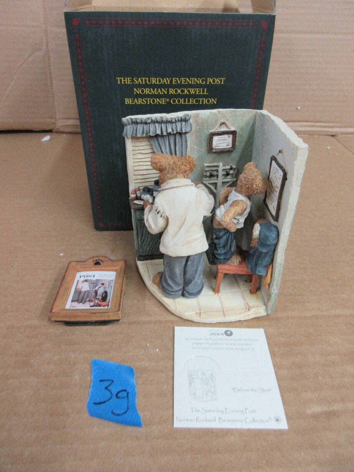 Boyds Bears Before The Shot 4017976 Norman Rockwell Saturday Post Figurine 