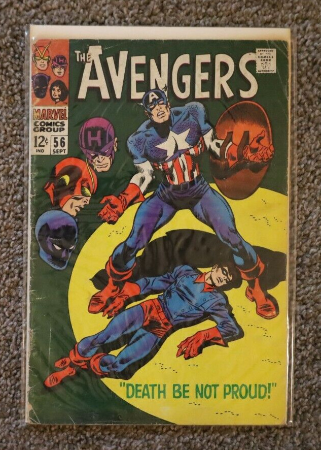 Avengers Comic Issue 56 VG- Grade 1968 Captain America