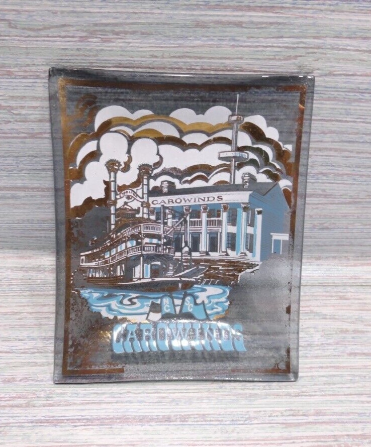 Vintage Carowinds North South Carolina Souvenir Ashtray Amusement Park