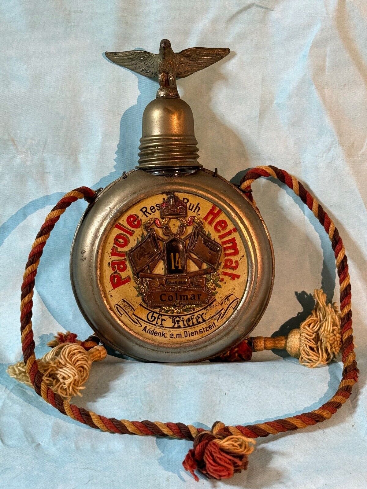 Pre WW1 German Souvenir of Military Service Bottle,Named,14th Regiment,1902-1905