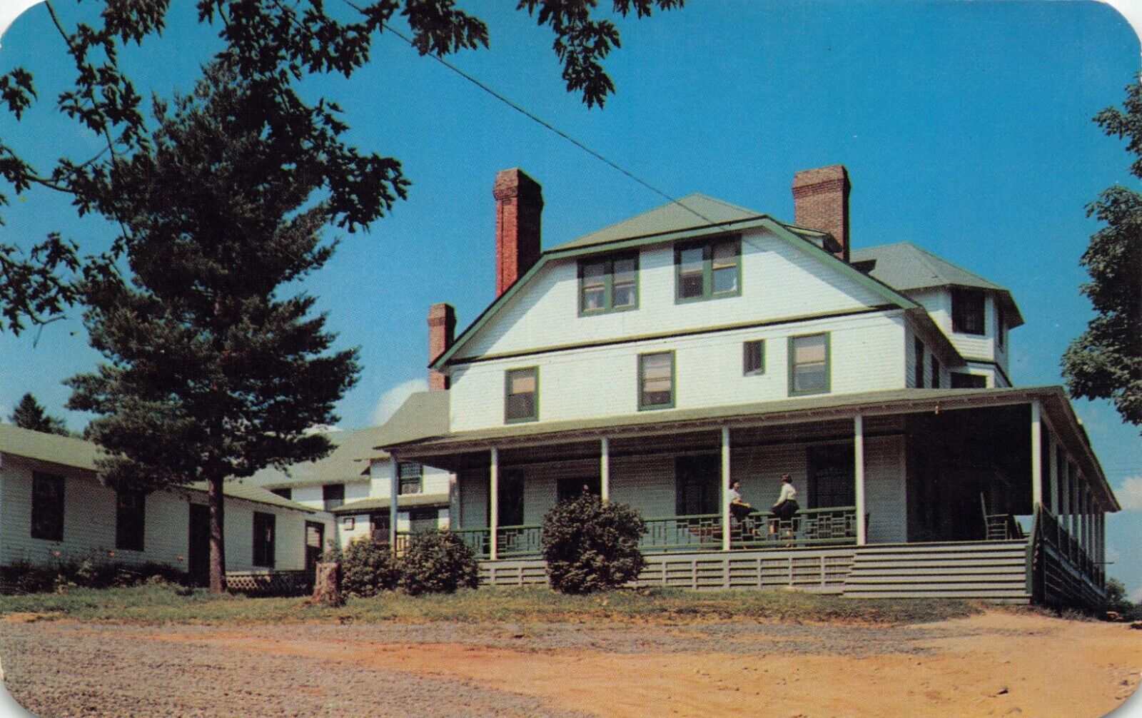 Prospect Point Inn (Cottages) at Blue Mtn. Lake New York NY Vtg Postcard CP355