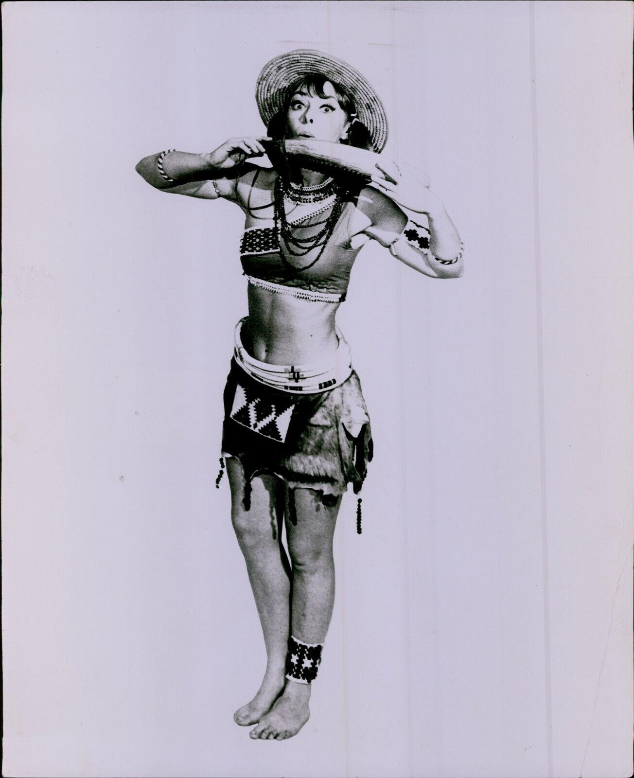 LG793 1968 Original Photo BARBARA TRACEY Gorgeous Actress Tribal Costume Jewelry