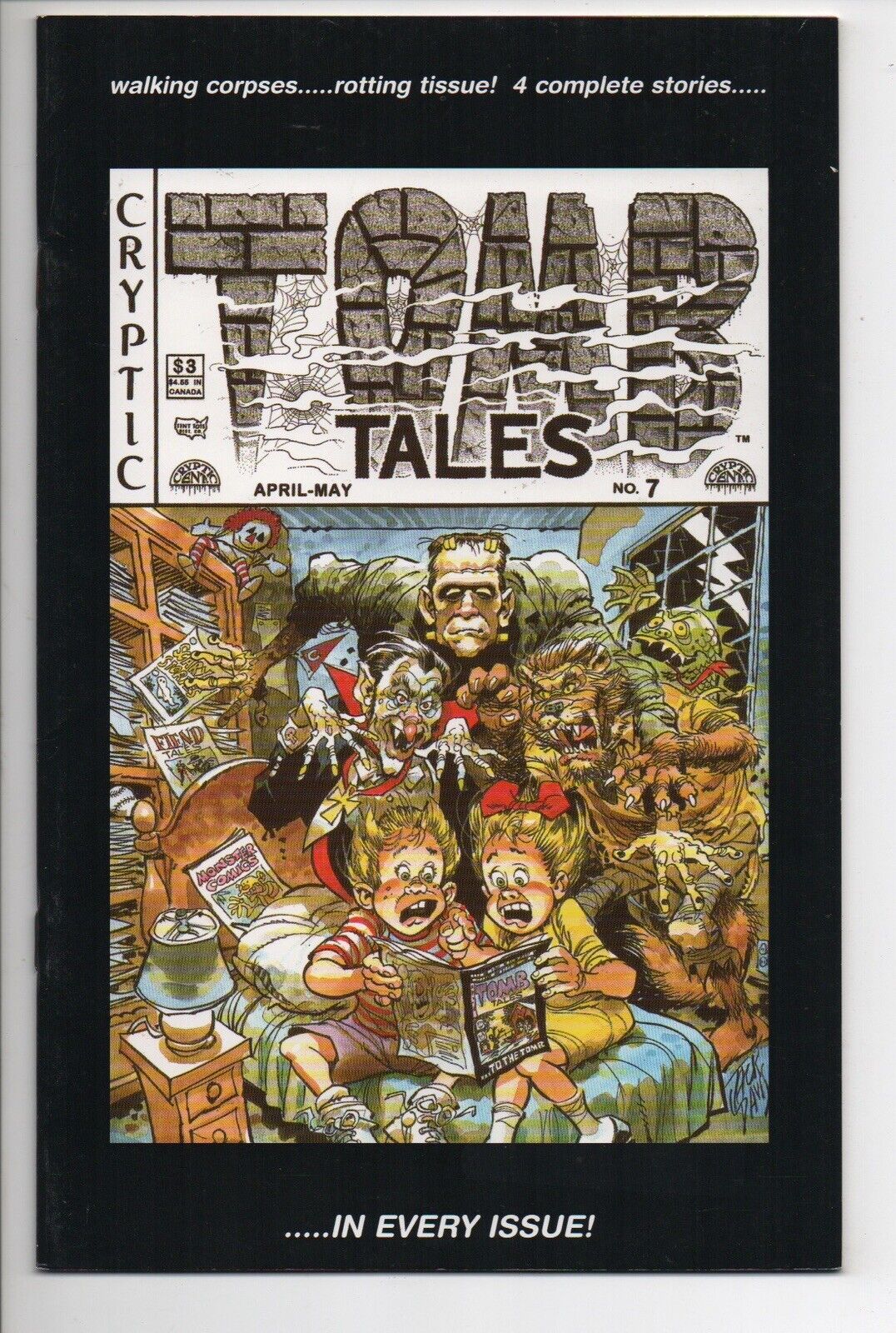 Cryptic Tomb Tales 7 Comic Book 1999 Macabre Walking Corpses 4 Stories