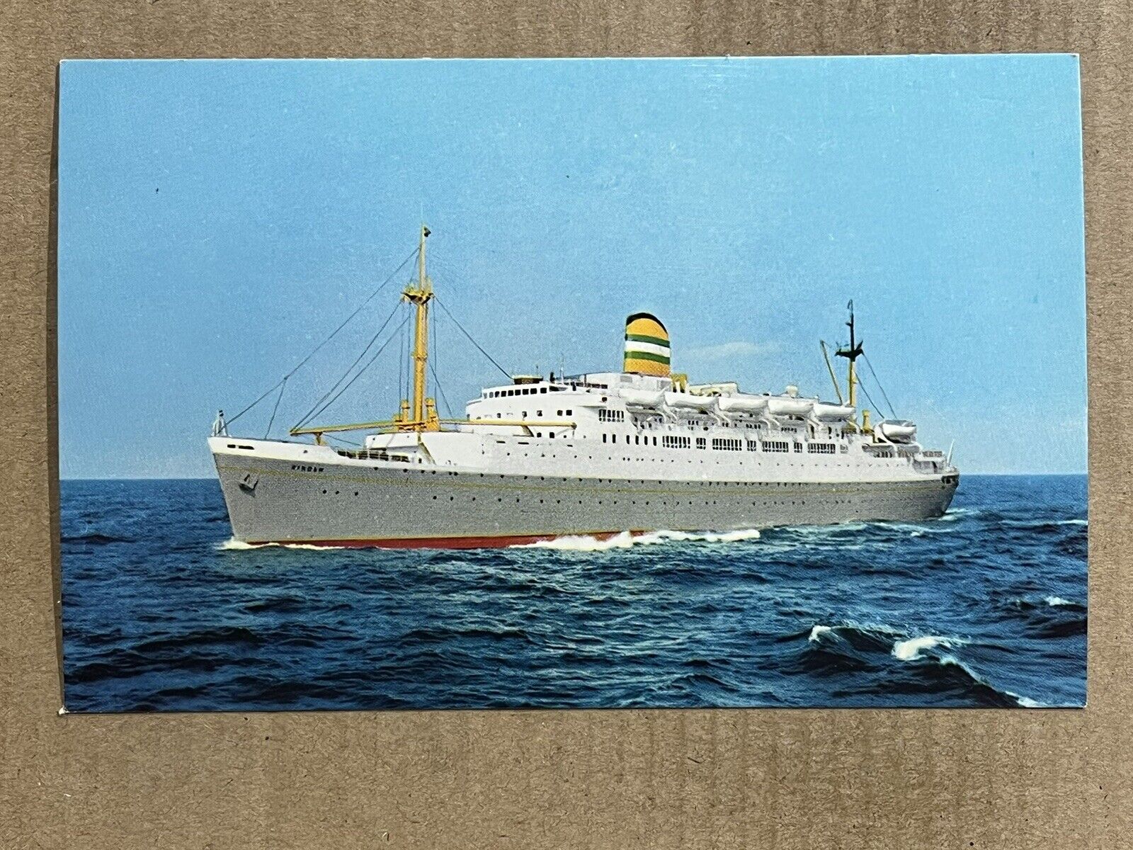 Postcard Europe-Canada Line SS Ryndam Ship Ocean Liner Vintage PC