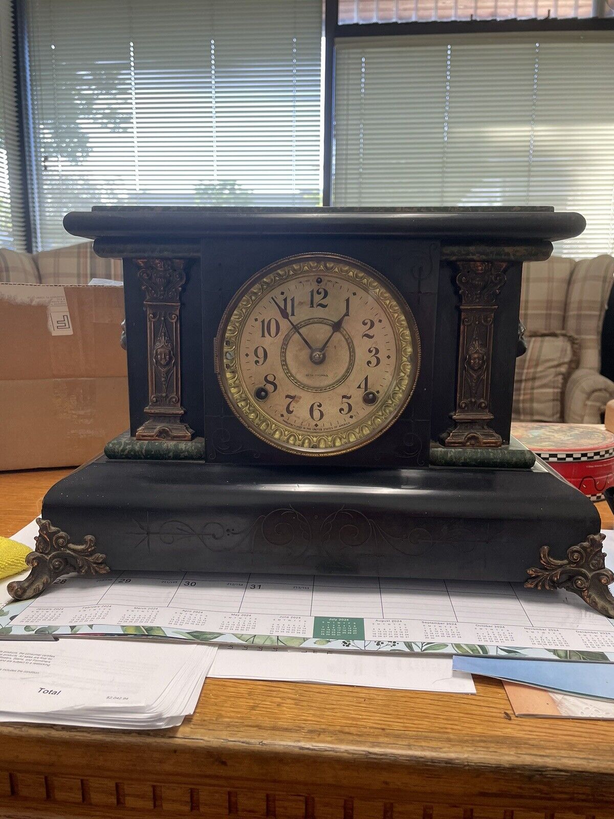 Seth Thomas Adamantine Mantle Clock c. 1902-1910