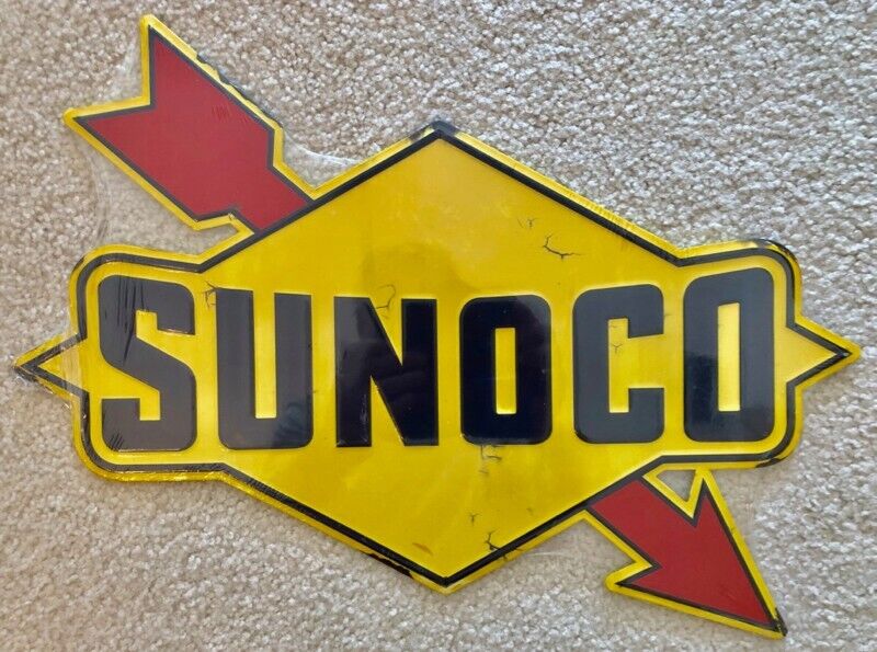 SUNOCO Gasoline/Motor Oil Embossed Vintage Style Metal Sign 18\
