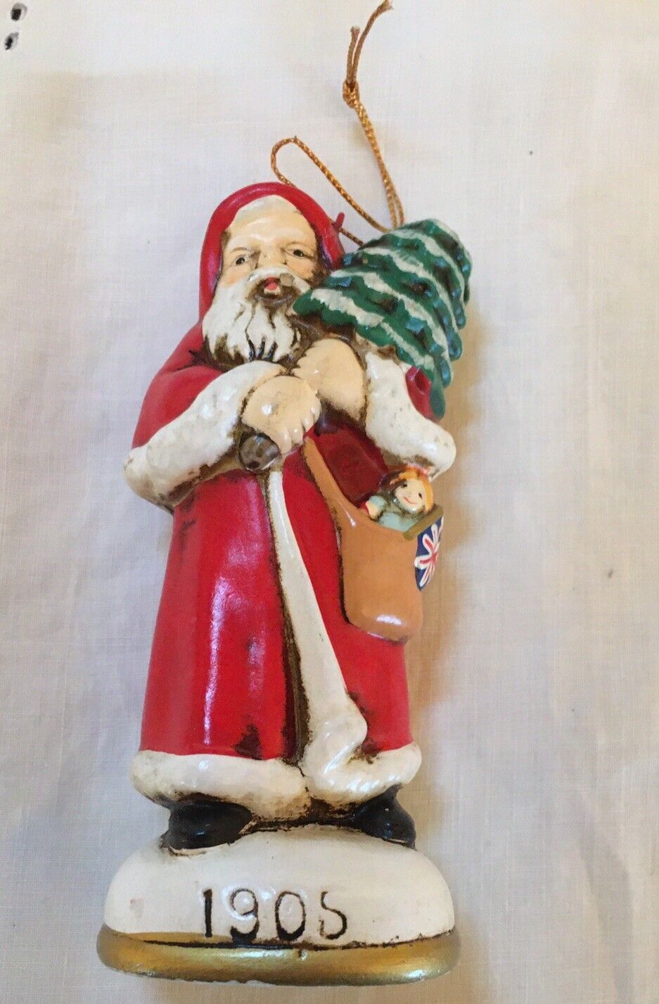 Vtg 1984 Christmas Eve Inc 1905 Santa Ornament 5”