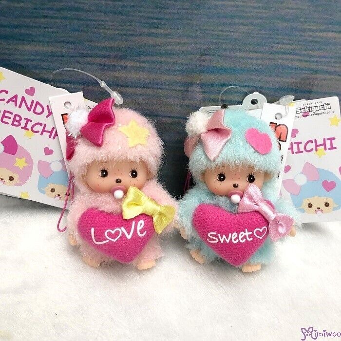 294330+40 Monchhichi Baby Bebichhichi Phone Strap Mascot Candy Sweet & Love
