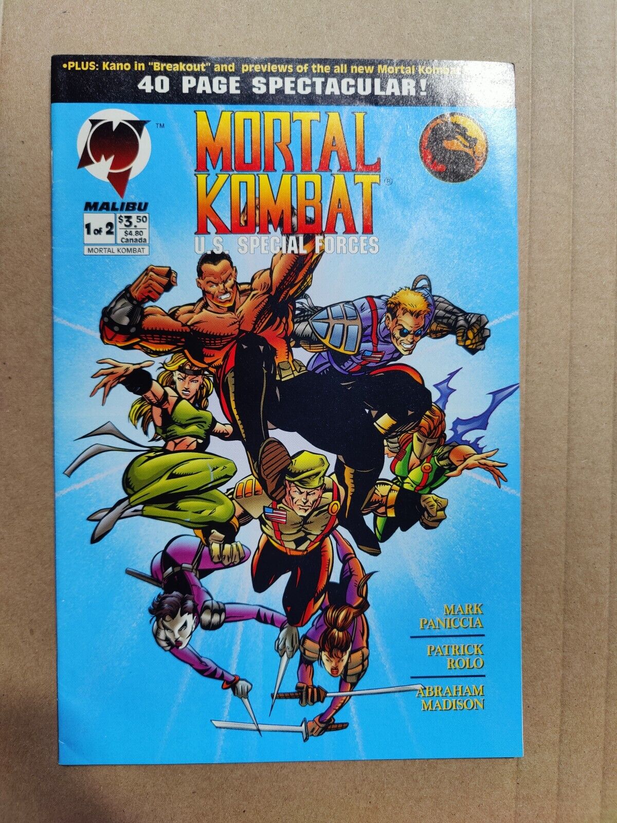 Mortal Kombat U.S. Special Forces 1 Malibu Comics 1995 FN/VF