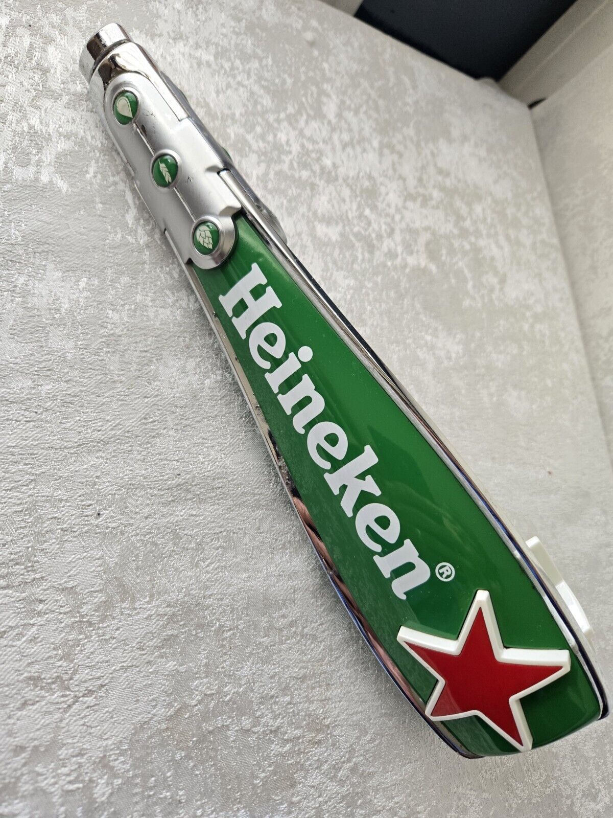 Heineken Red Star Beer Tap Keg Handle 12”