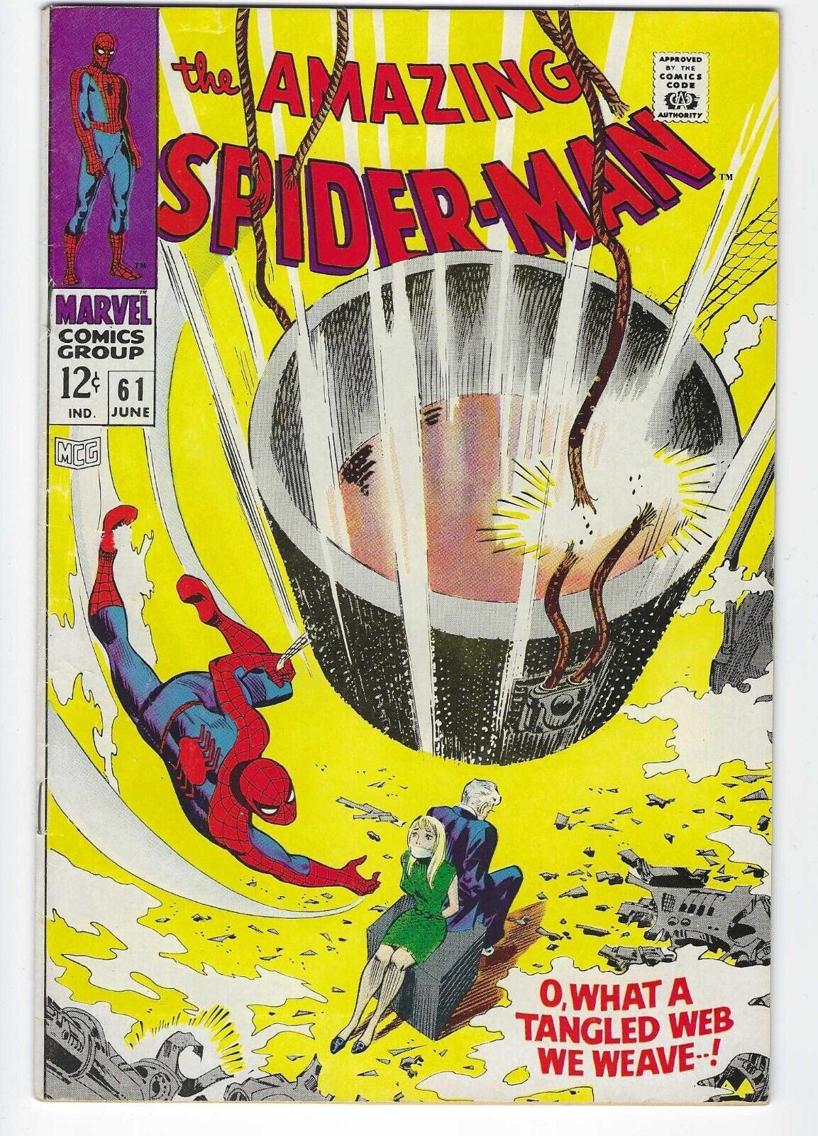 Amazing Spider-Man #61 VG/F 1st Gwen Stacy Cover Appearance Marvel 1968