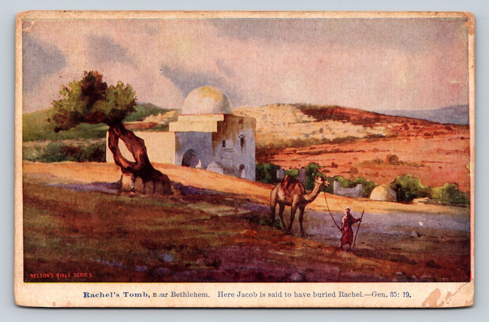c1913 Rachel\'s Tomb Near Bethlehem Palestine ANTIQUE Postcard