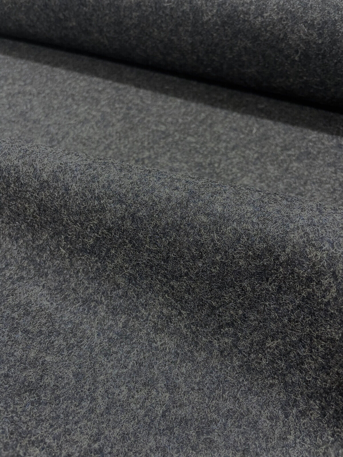 5.875 yd Maharam Kvadrat Divina MD 293 Warm Charcoal Gray Wool Upholstery Fabric