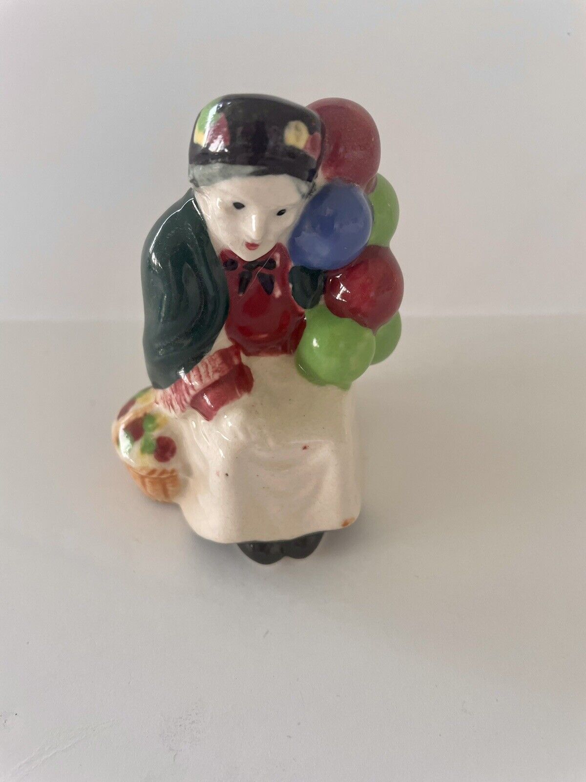 Old Balloon Lady  Mini 3 1/2 Inches. Vintage Occupied Japan 1945-52