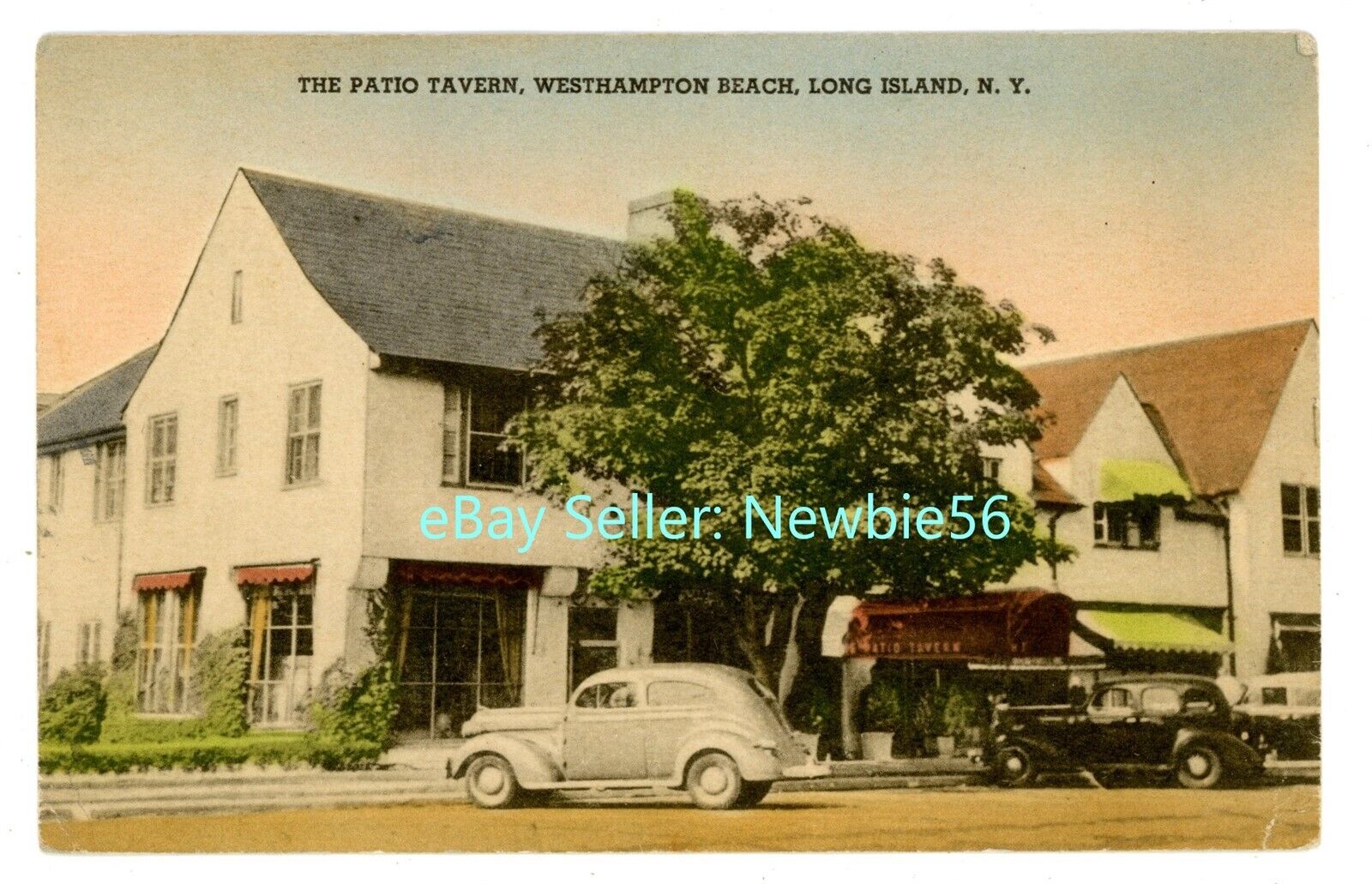 Westhampton Beach LI NY - THE PATIO TAVERN RESTAURANT - c1940s Postcard