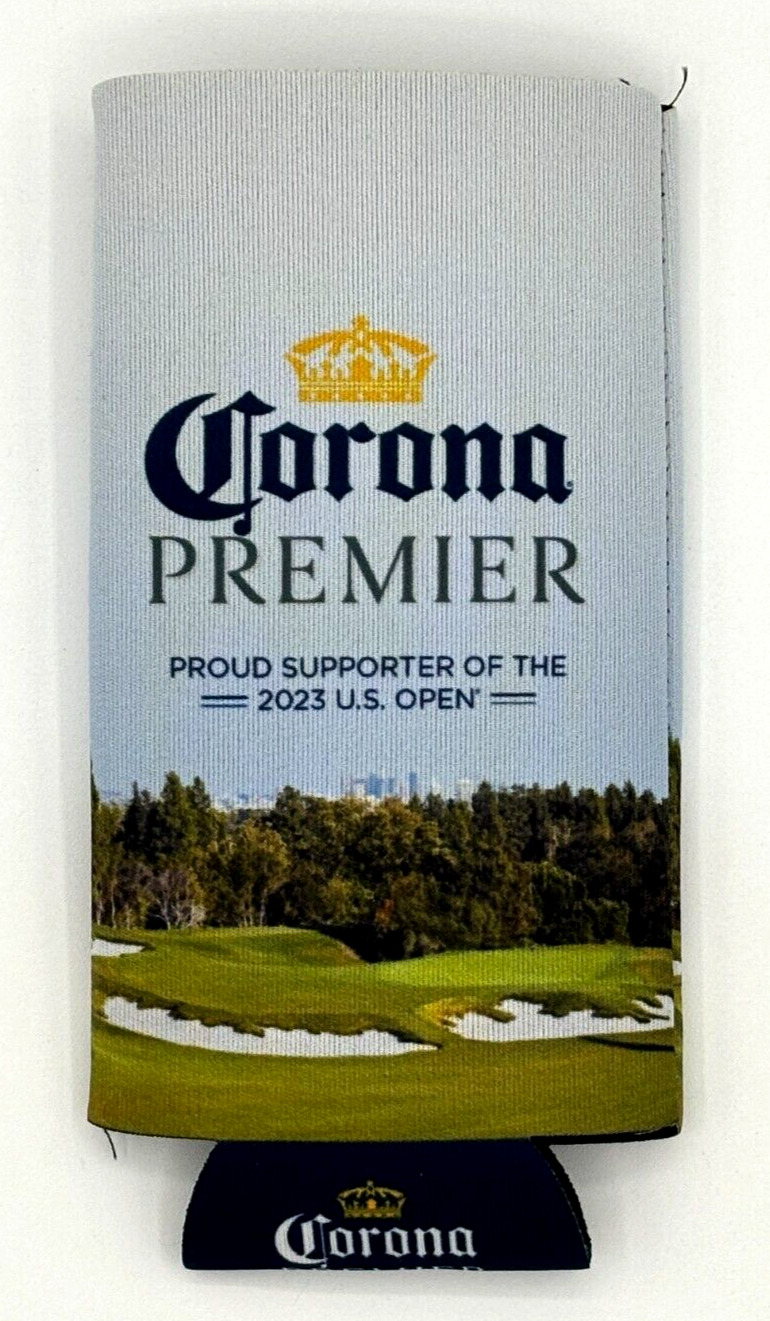 Corona Premier Beer Koozie Jacket 2023 US Open Glass Bottle Holder Sleeve NIP