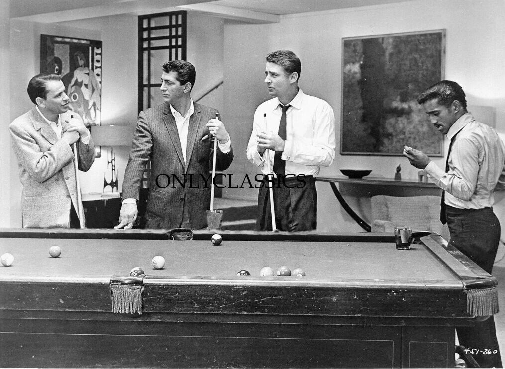 THE RAT PACK PLAYING POOL BILLIARDS 12X16 PHOTO POSTER FRANK SINATRA DEAN MARTIN
