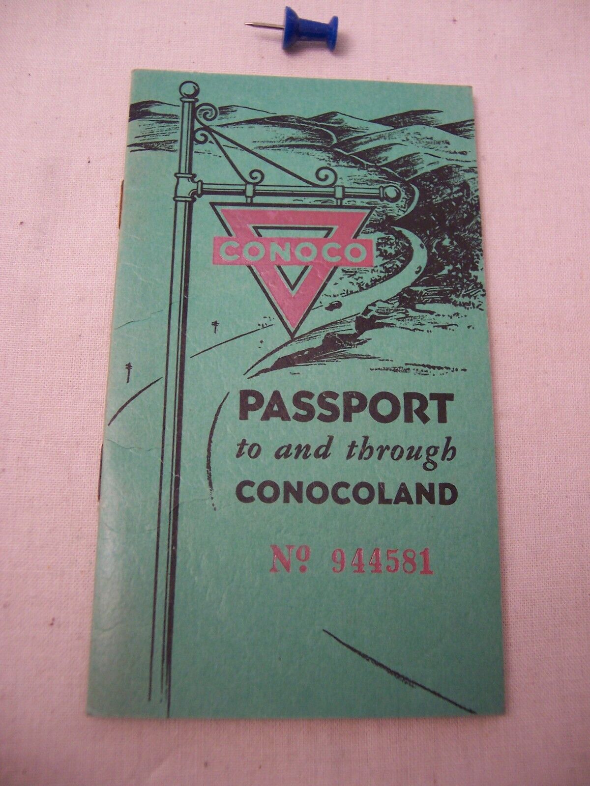 Vintage Conoco Passport, 1936 - member info filled in, expense sheets clean