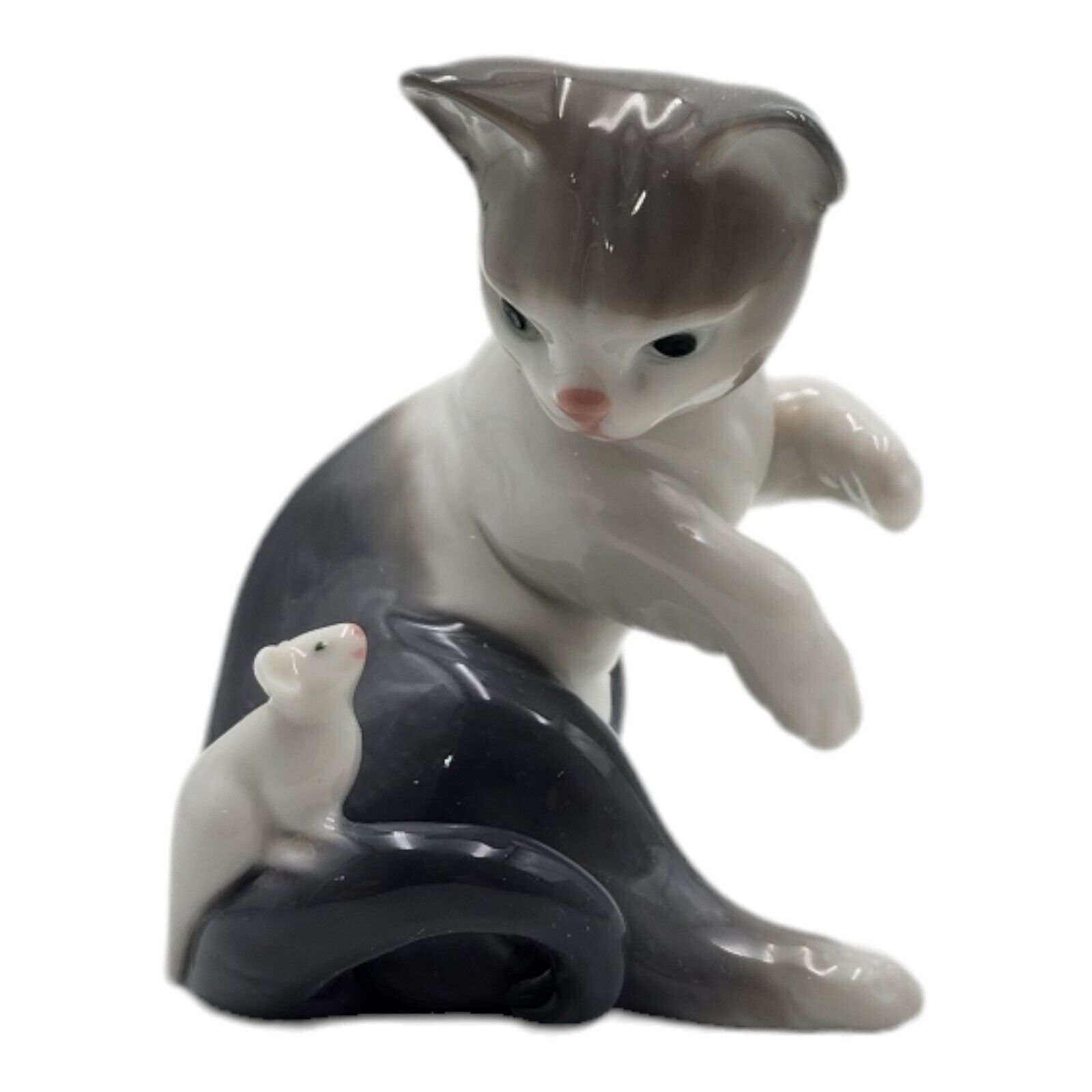 Lladro Cat and Mouse Figurine 1984 #5236 Handmade In Spain