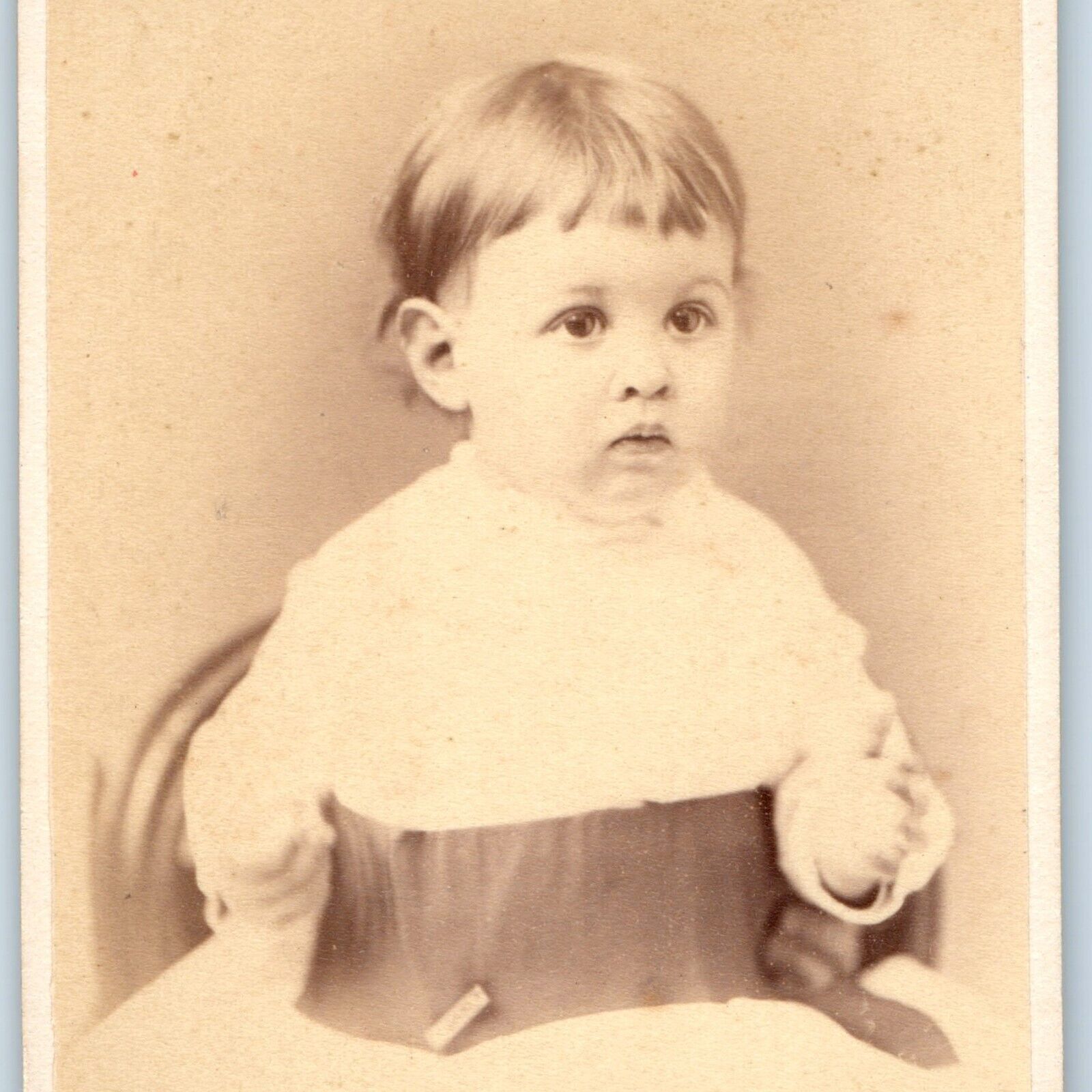 c1870s Boston, MA Cute Baby Girl CdV Photo Card JW Black Washington St. H18