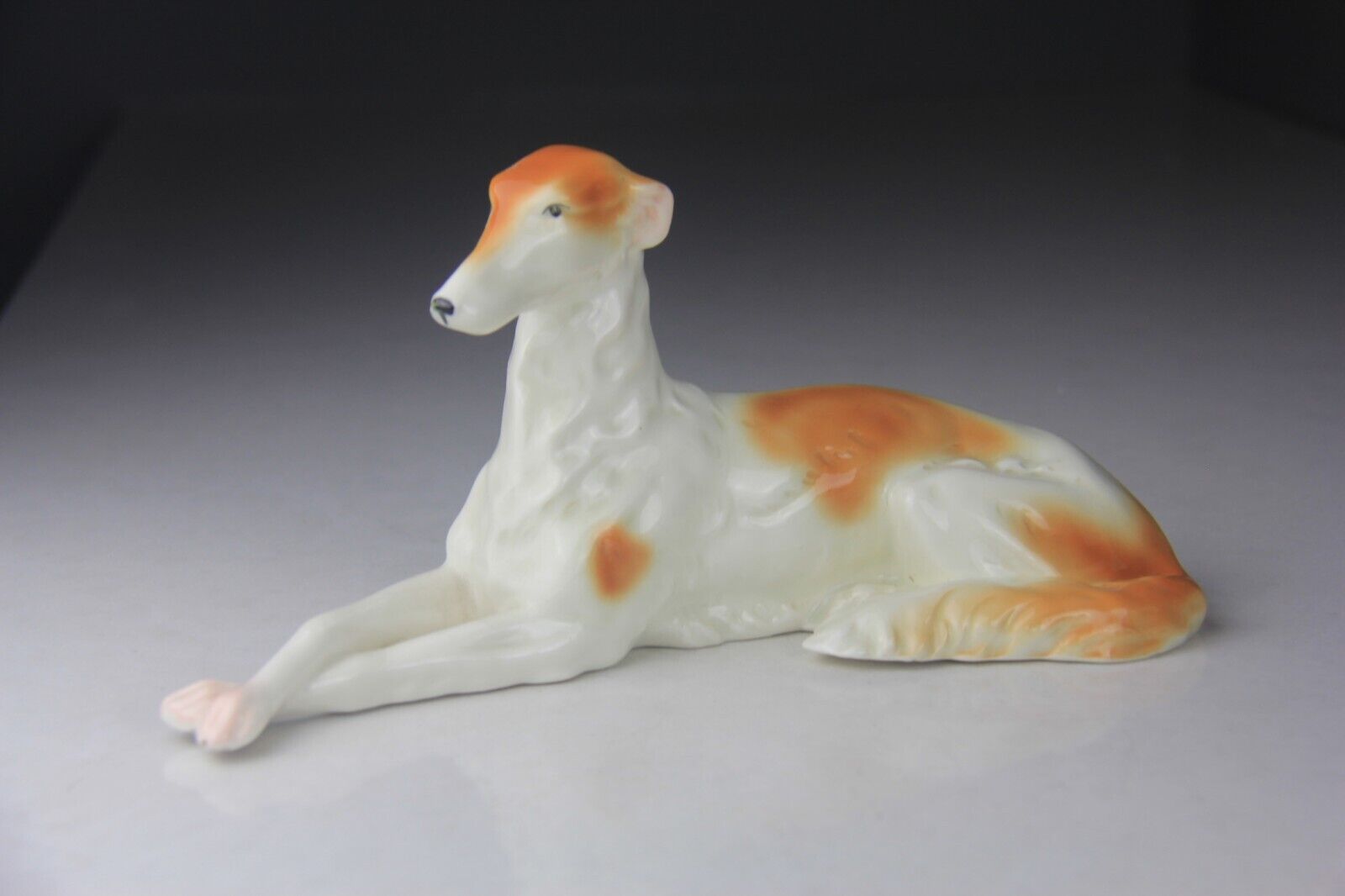 Vintage Ceramic Porcelain Borzoi Greyhound Dog Figurine 9.5\