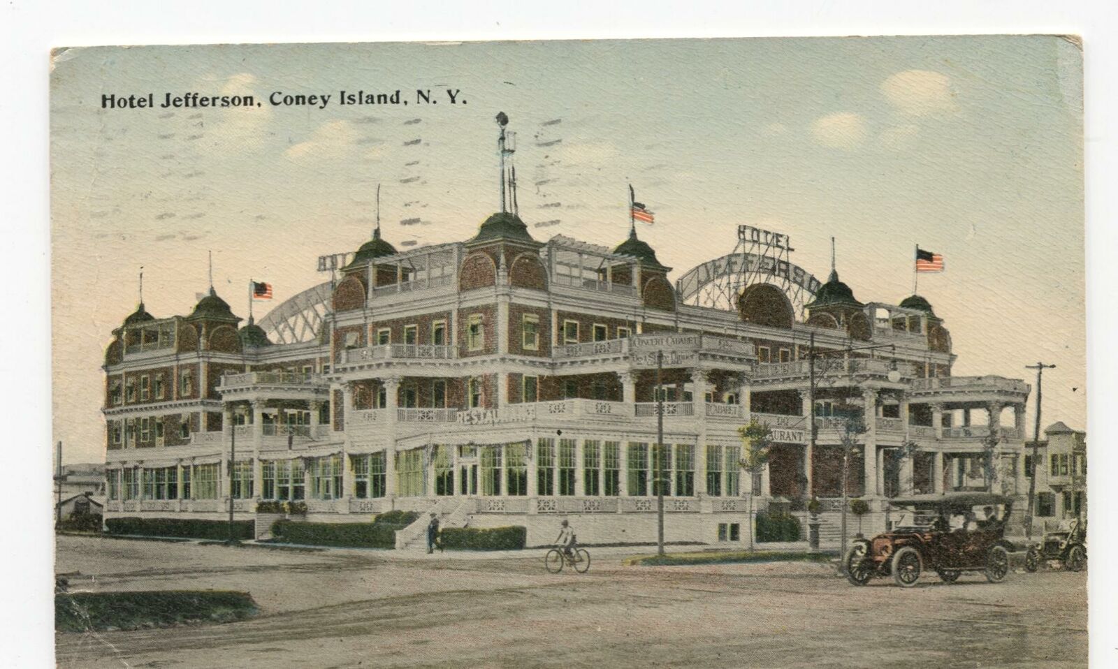 Postcard Hotel Jefferson Coney Island NY 1914