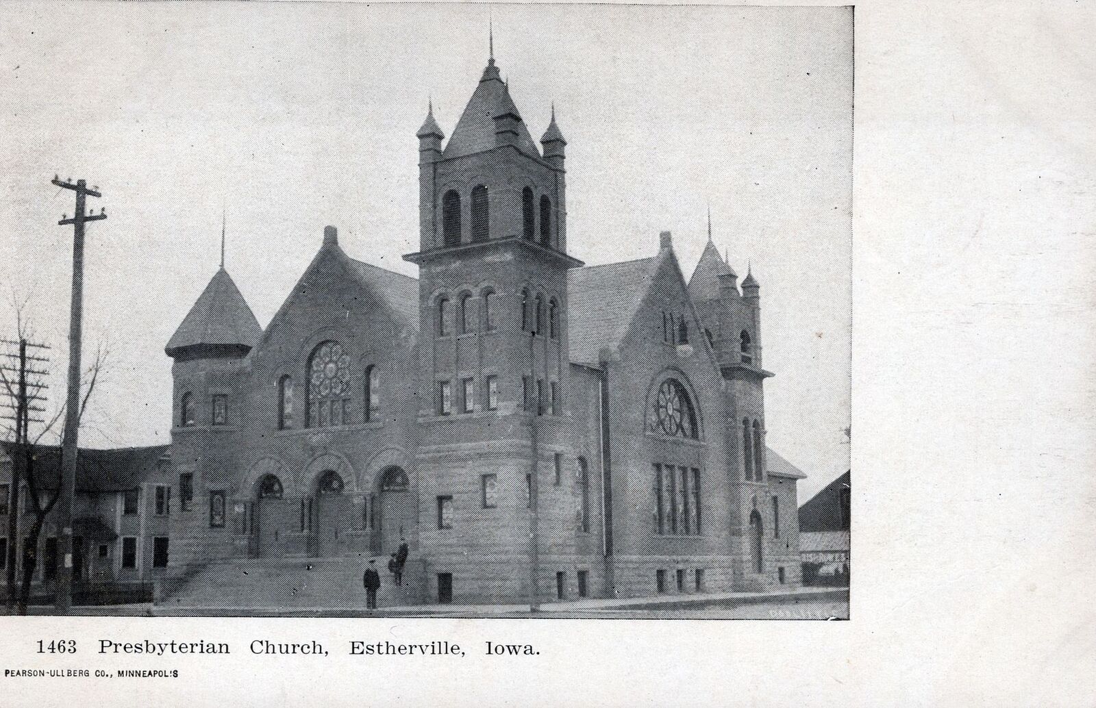 ESTHERVILLE IA - Presbyterian Church Postcard - udb (pre 1908)