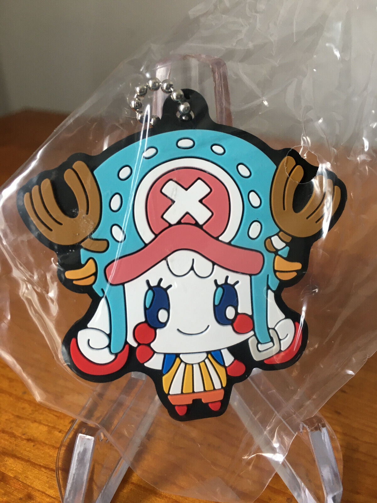 Tamagotchi x One Piece Tony Tony Chopper Milktchi Small Rubber Mascot Keychain