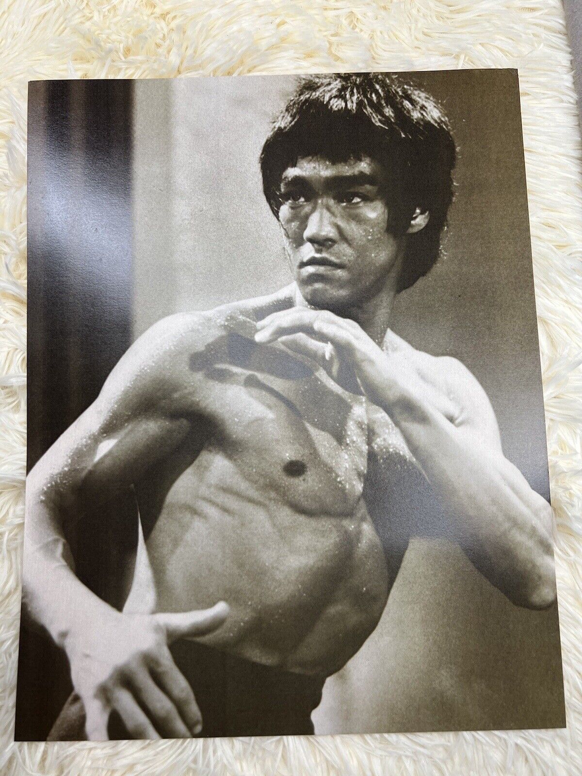 Vintage BRUCE LEE Postcard The Most Iconic Phone The Dragon Kung Fu 1970\'s Era