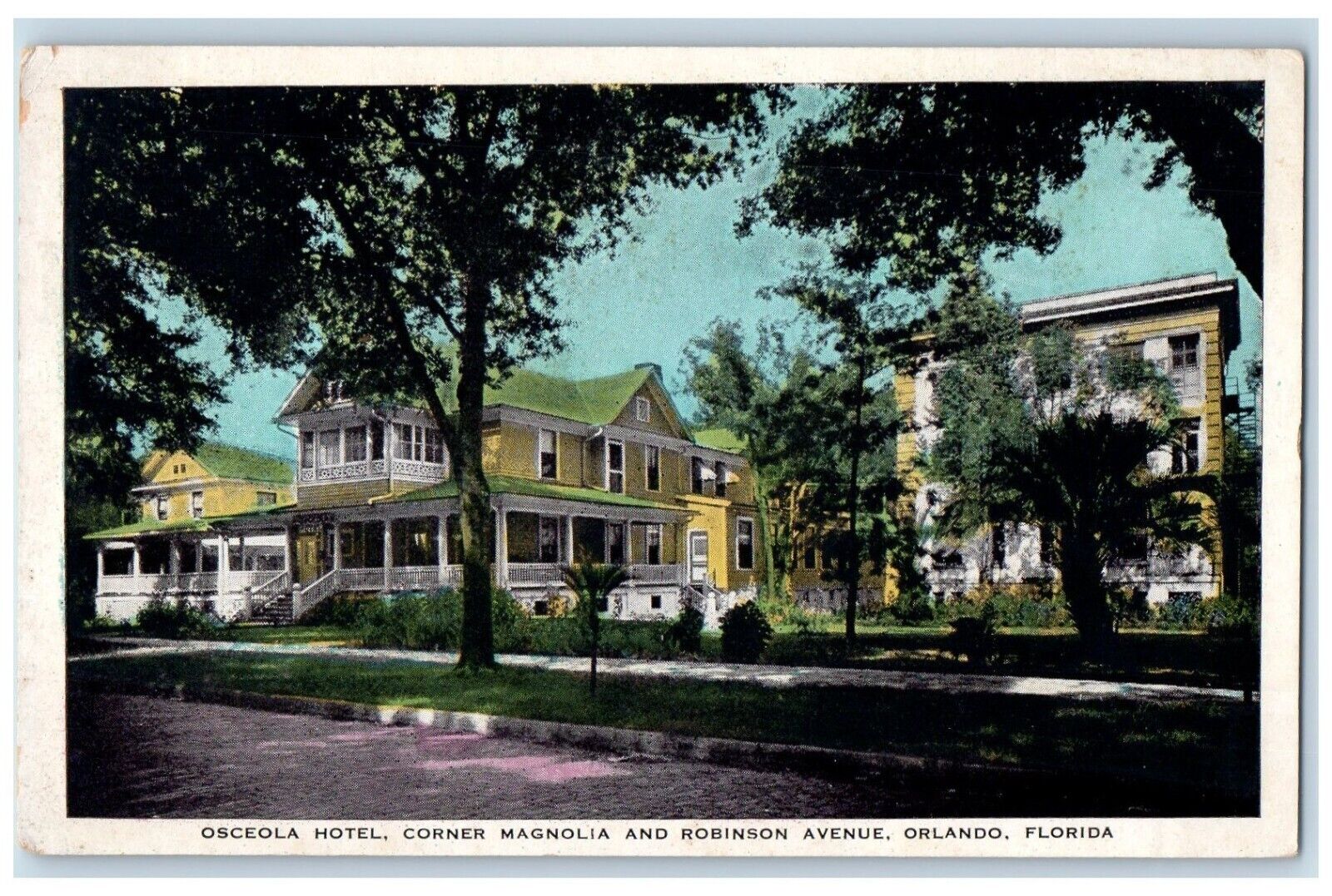 1940 Exterior View Osceola Hotel Post Office Orlando Florida FL Vintage Postcard