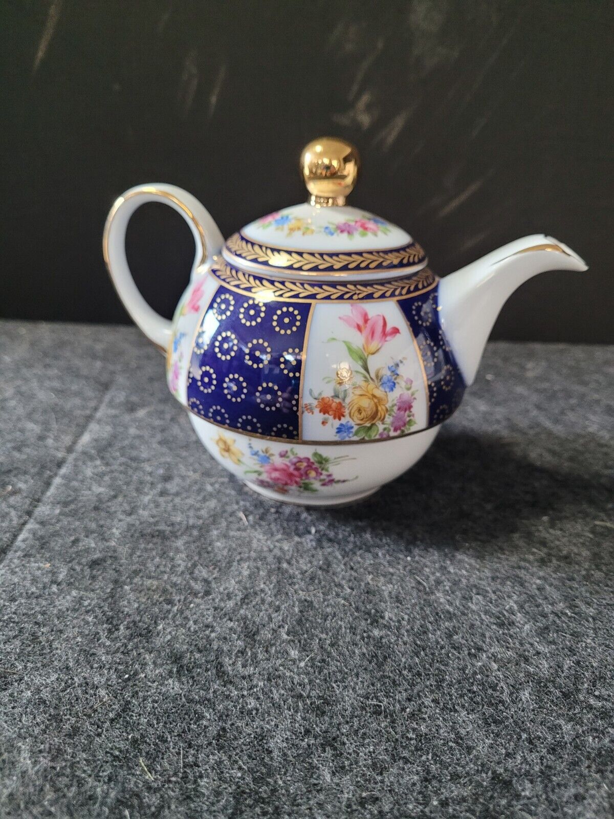 Vintage Lillian Vernon Porcelain Teapot, Teacup and Saucer
