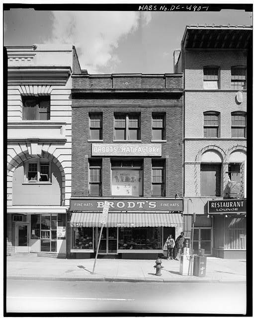 Brodt\'s Hat Factory,423 Eleventh Street,Washington,District of Columbia,DC