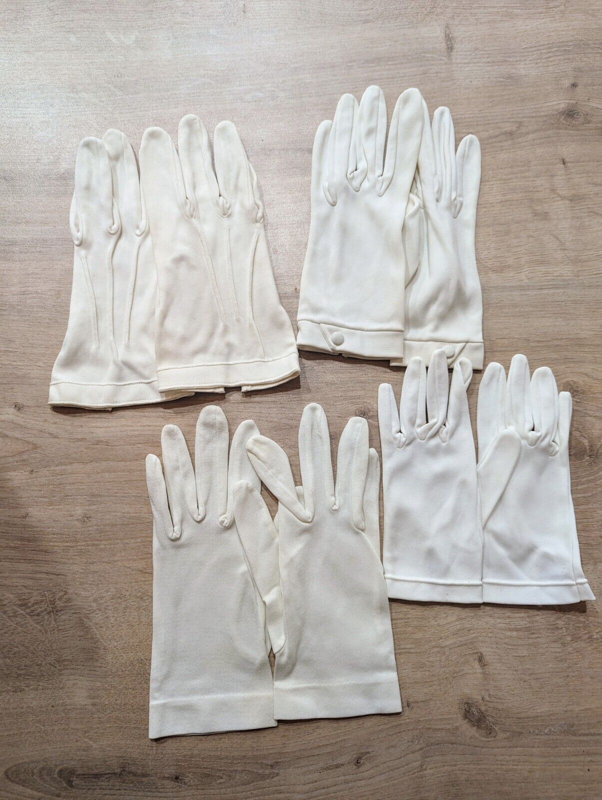 Lot of 4 Vintage White Gloves 