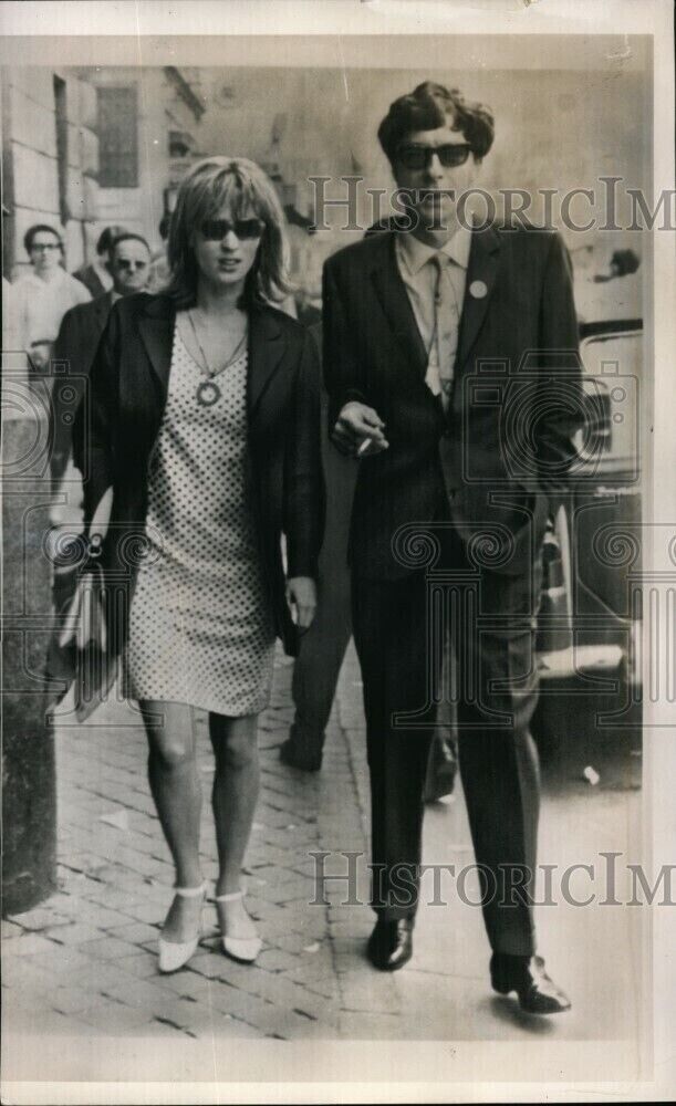 1966 Wirephoto Paul Getty Jr son richest man world Talitha Pol 10X6 Press Photo