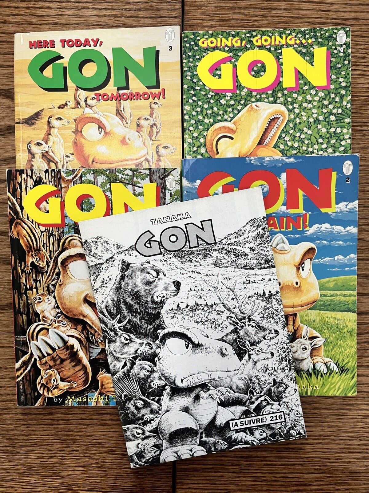 GON Graphic Novel Set 1 2 3 4 Masashi Tanaka Paradox Press 1st Prints + A Suivre