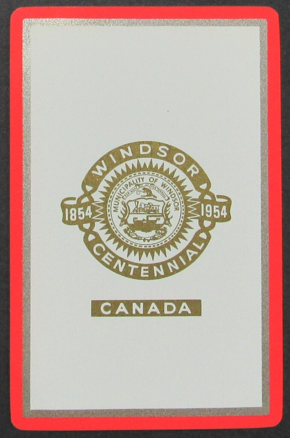 Windsor Centennial Canada 1854-1954 Vintage Single Swap Playing Card Ace Hearts