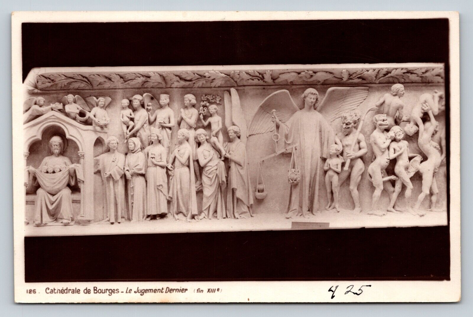 Bourges France Bourges Cathedral The Last Judgement VINTAGE Postcard