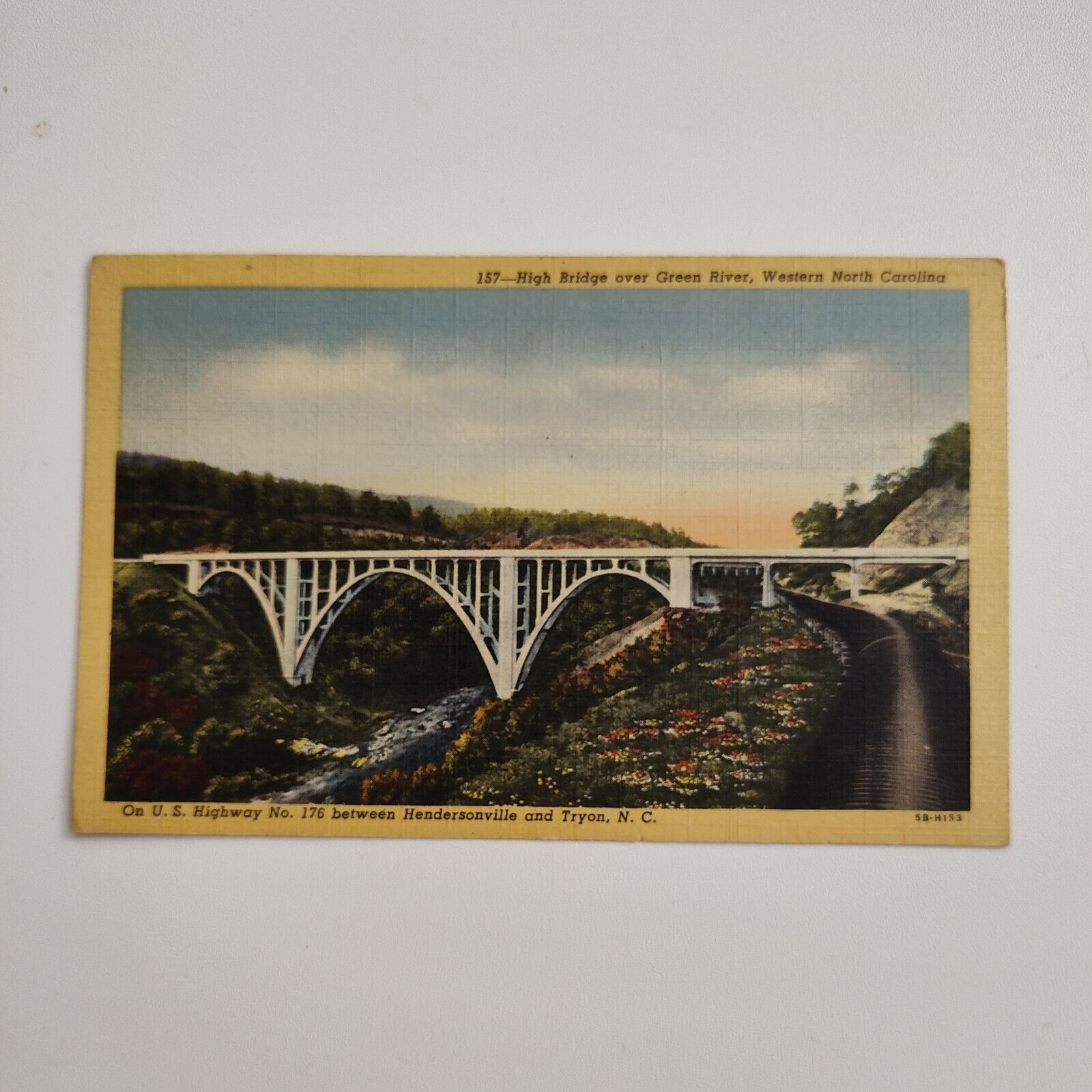 Vintage Postcard High Bridge over Green River Gorge, Asheville North Carolina NC