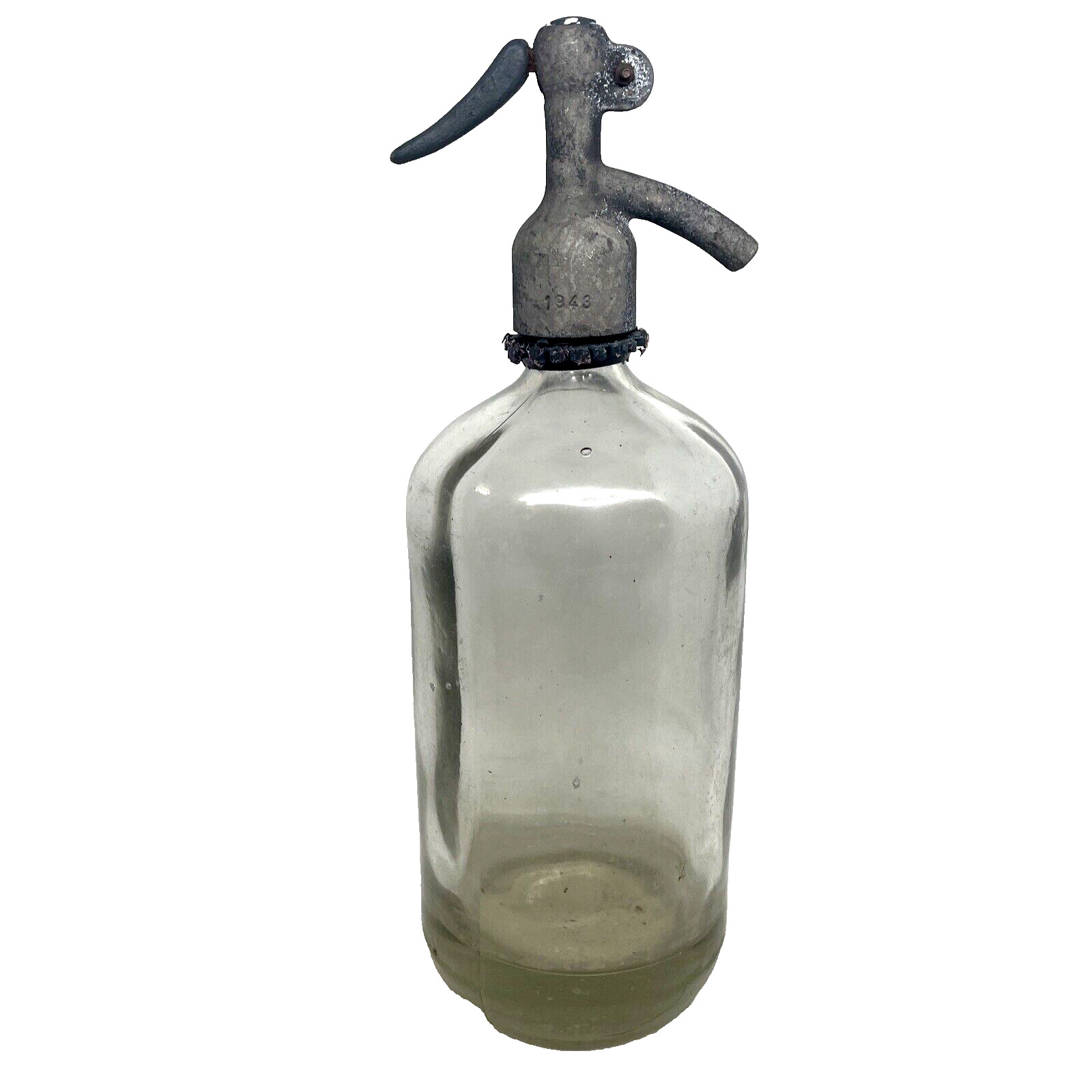 VTG French Seltzer Siphon Bottle 1L Eau Gazeifiee Soda 1943 Paris