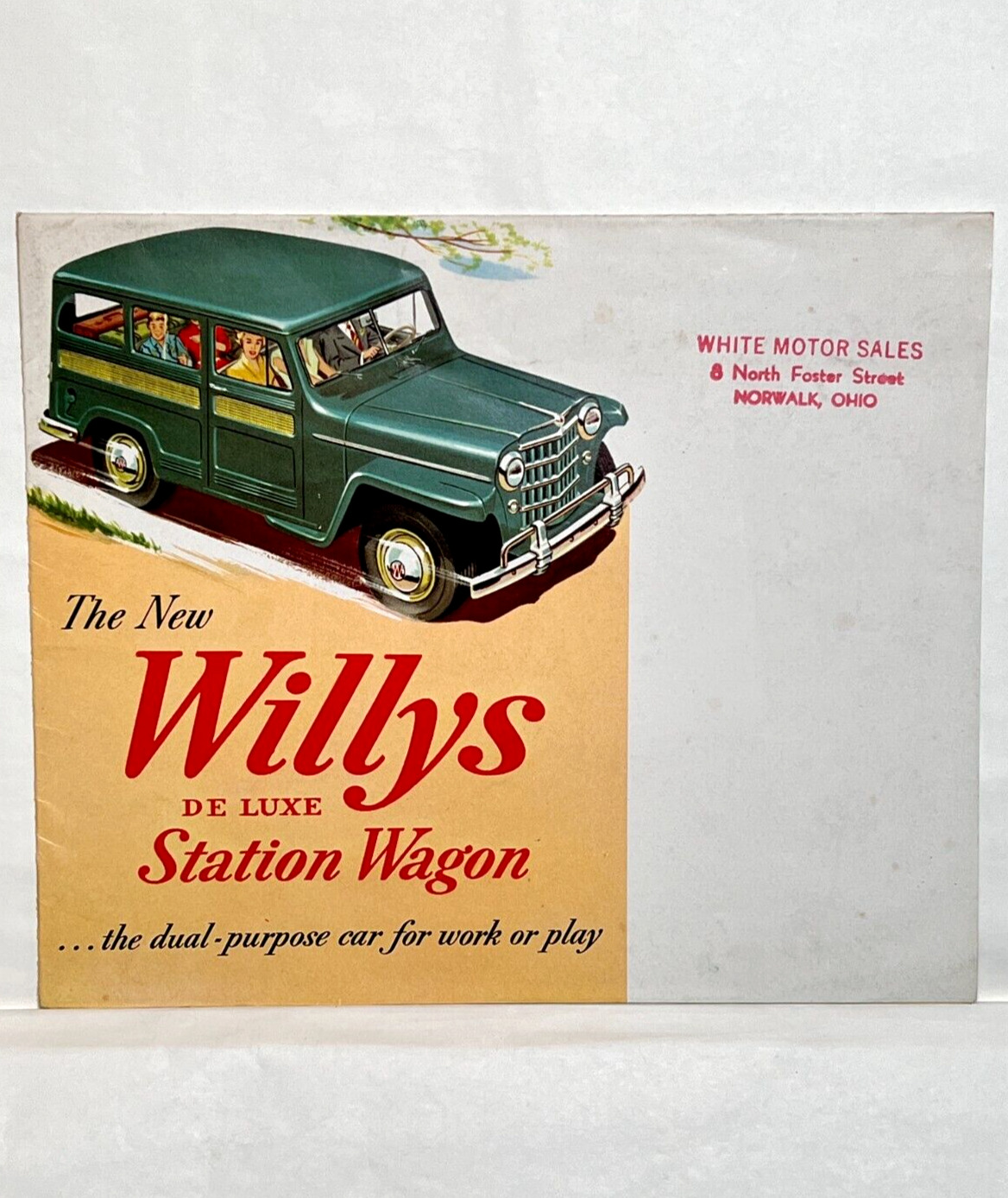 Vintage 1954 Willys DeLuxe Station Wagon Jeep Truck 4-6 Cylinder Sales Brochure
