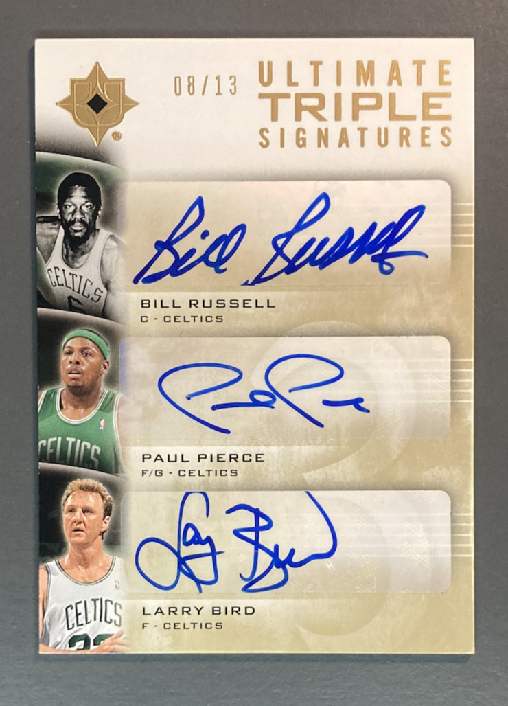 PIERCE / RUSSELL / BIRD 2007-08 Ultimate Collection Signatures Triple 08/13