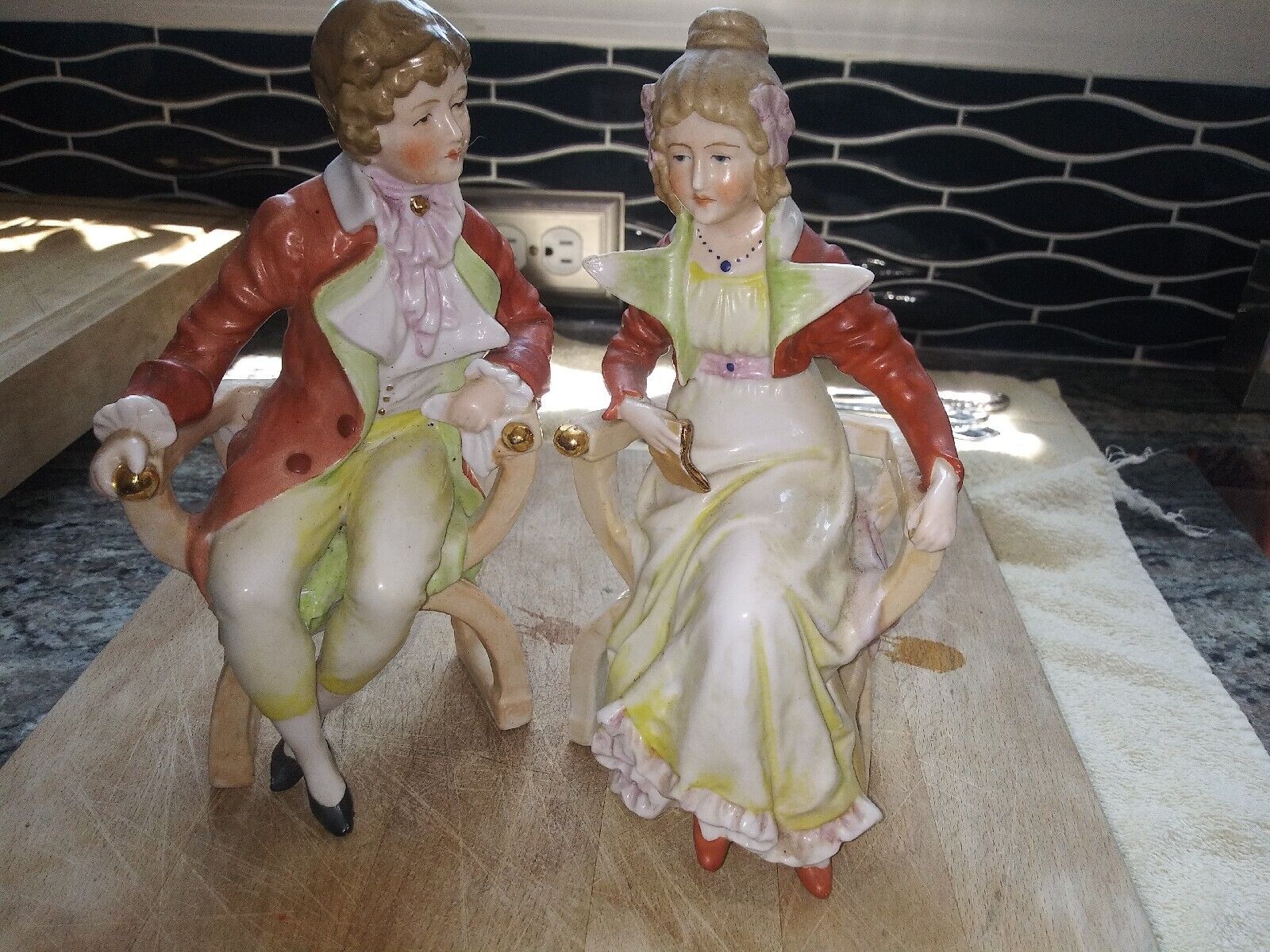 Rare Gebruder Heubach  Figurines Circa 1850 Marked 